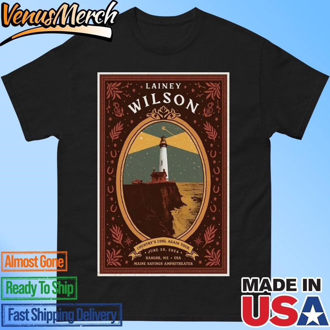 Lainey Wilson Bangor Me June 29 2024 Tour Poster Shirt