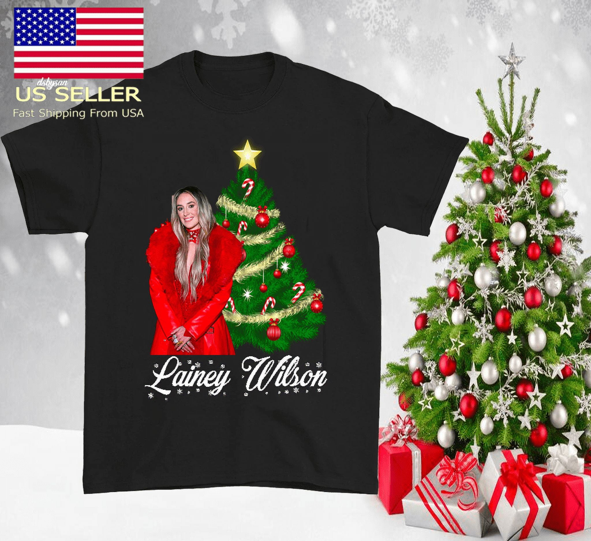 Lainey Wilson CHRISTMAS 2024 black Tshirt , AllSeason