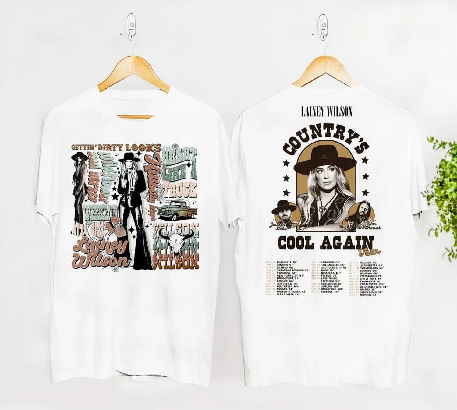 Lainey Wilson Country's Tour 2024 TShirt Cotton Unisex Allsize For