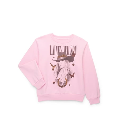 Lainey Wilson Girls Butterflies Graphic Sweatshirt, Sizes 4-16