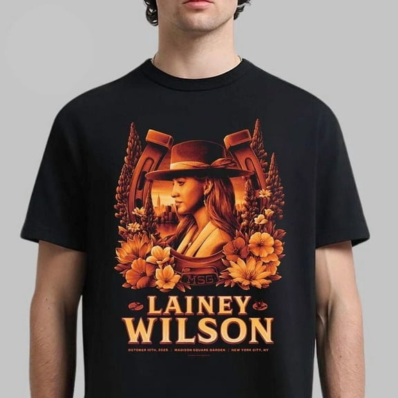 Lainey Wilson New York City 2025 Gig Poster At Madison Square Garden T-shirt Size 24''x36'' - Gategoo