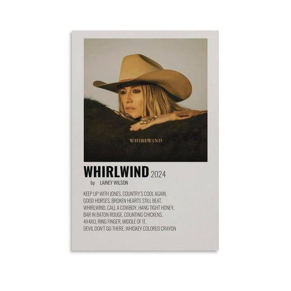 Lainey Wilson Whirlwind 5 Canvas Poster Wall Decorative Art Painting Living Room Bedroom Decoration Gift