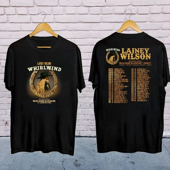 Lainey Wilson Whirlwind World Tour 2025 Double Sided Shirt