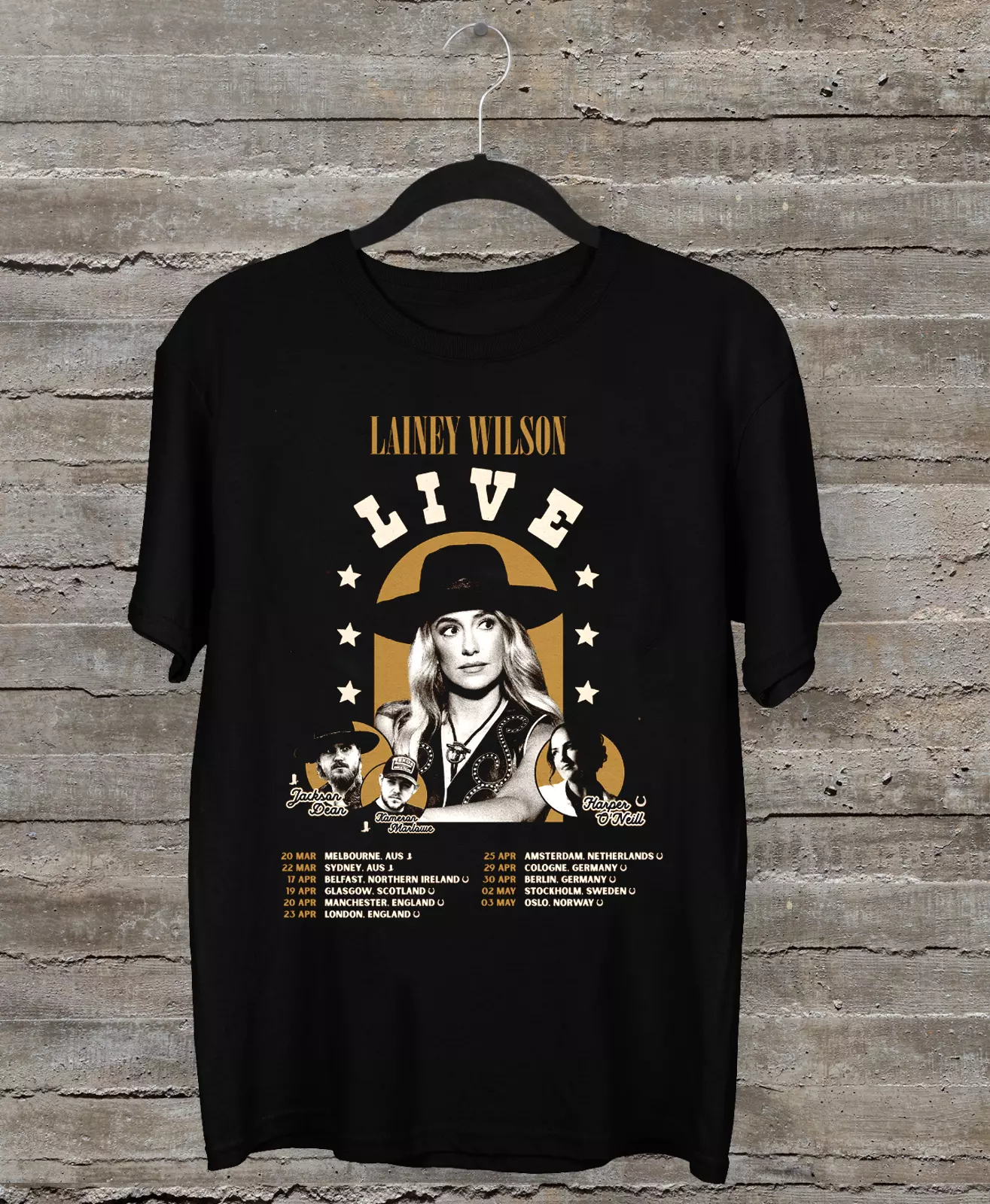 Lainey Wilson Wildflowers And Wild Horses 2024 Tour Black All Size