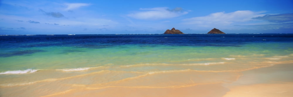 Lainki Beach Oahu Hawaii USA Canvas Art - Panoramic Images (36 x 12)