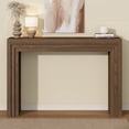 thumbnail image 1 of Laintene 43" Entryway Table, Modern Layered Console Table with Storage, Narrow Sofa Table Behind the Couch, Accent for Living Room, Hallway Foyer, Entrance, Walnut, 1 of 10