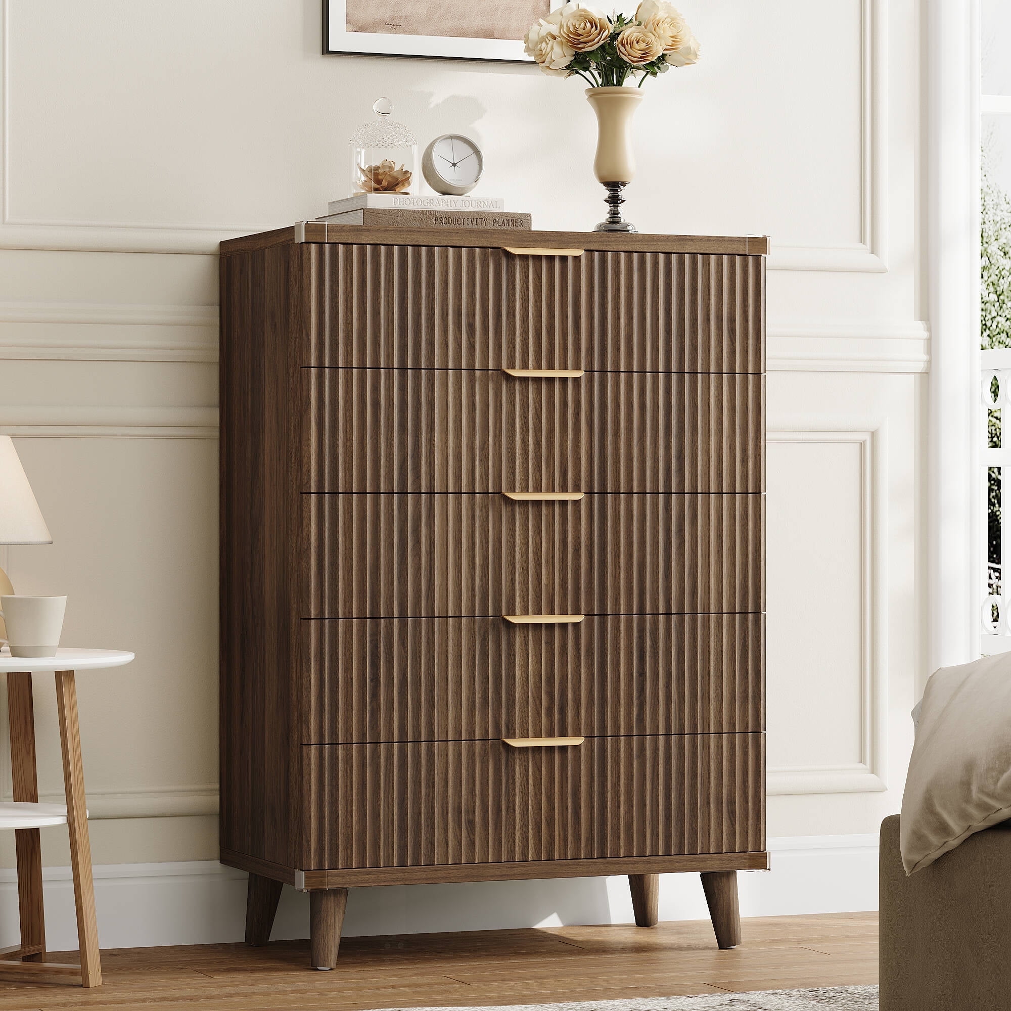 solid wood tall dresser Tall Dresser 6 drawers and panel sides x6610p
