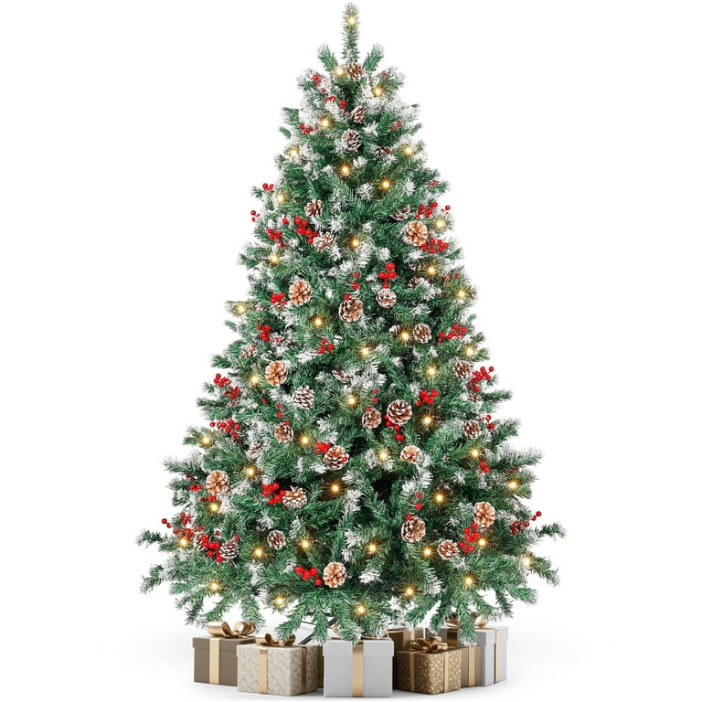 Laintene 6ft Pre-lit Artificial Christmas Tree w/800 Tips, Holiday