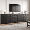 thumbnail image 1 of LainTene Farmhouse 6 Drawer Dresser Set of 2 for Bedroom, 54" Wide Black Wood Dressers with Carved Panel, Rustic Vintage Storage Cabinet, 1 of 10