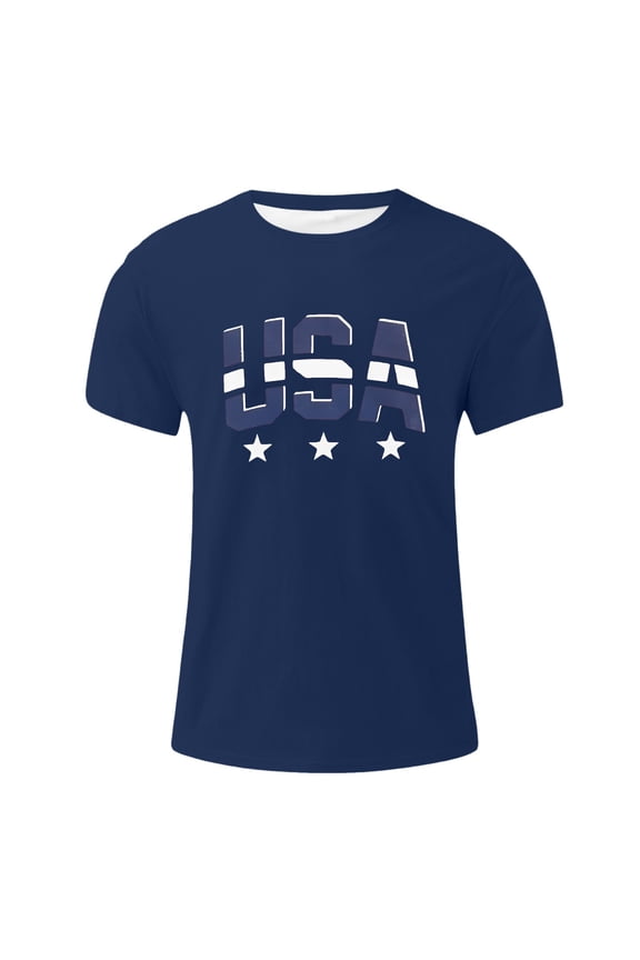 American Flag Shirts for Men 4th of July Patriotic USA Print Short Sleeved Crew Neck Tees Patriotic 250th Anniversary Gym Workout Clothes