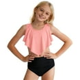 thumbnail image 1 of Laipiong Girls 2 Piece Swimsuits Summer Beach Lightweight Solid Color Tankini Suits with Bottoms Hawaiian Comfy Casual Pool Swimwear, 1 of 4