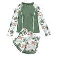thumbnail image 1 of Laipiong Girls Rash Guard Swimsuits 2 Piece Summer Fashion 3D Printed UPF 50+ Rash Guard Bathing Suit Trendy Comfy Beach Vacation Swimwear, 1 of 5