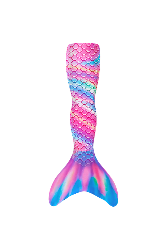Girls Swimsuit Trendy Shiny Rainbow Scale Tail Design Bathing Suits 2026 Summer Trendy Comfy Beach Vacation Swimwear