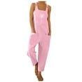 thumbnail image 1 of Laipiong Jumpsuits for Women 2026 Summer Casual Fashion Floral Print Suspender Sleeveless Overalls with Pockets Dressy Beach Vacation Outfits, 1 of 4