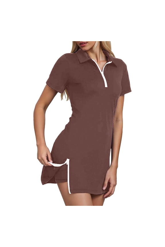 Womens Henley 2 Piece Short Sets Summer Slim Fit Soft Stretch Quarter Zipper Short Sleeve Workout Sport Suits women suits 2 piece set