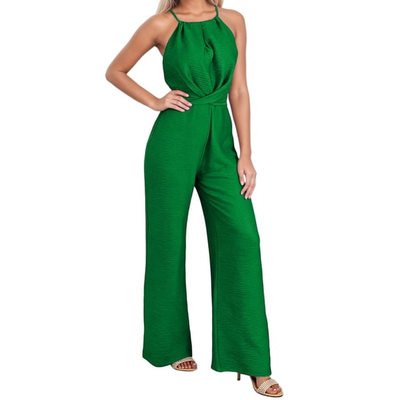 Laipiong Womens Romper 2026 Spring Summer Dressy Off Shoulder Sleeveless Solid Tie Waisted Jumpsuits Casual Daily Wear Clothes Travel Outfits