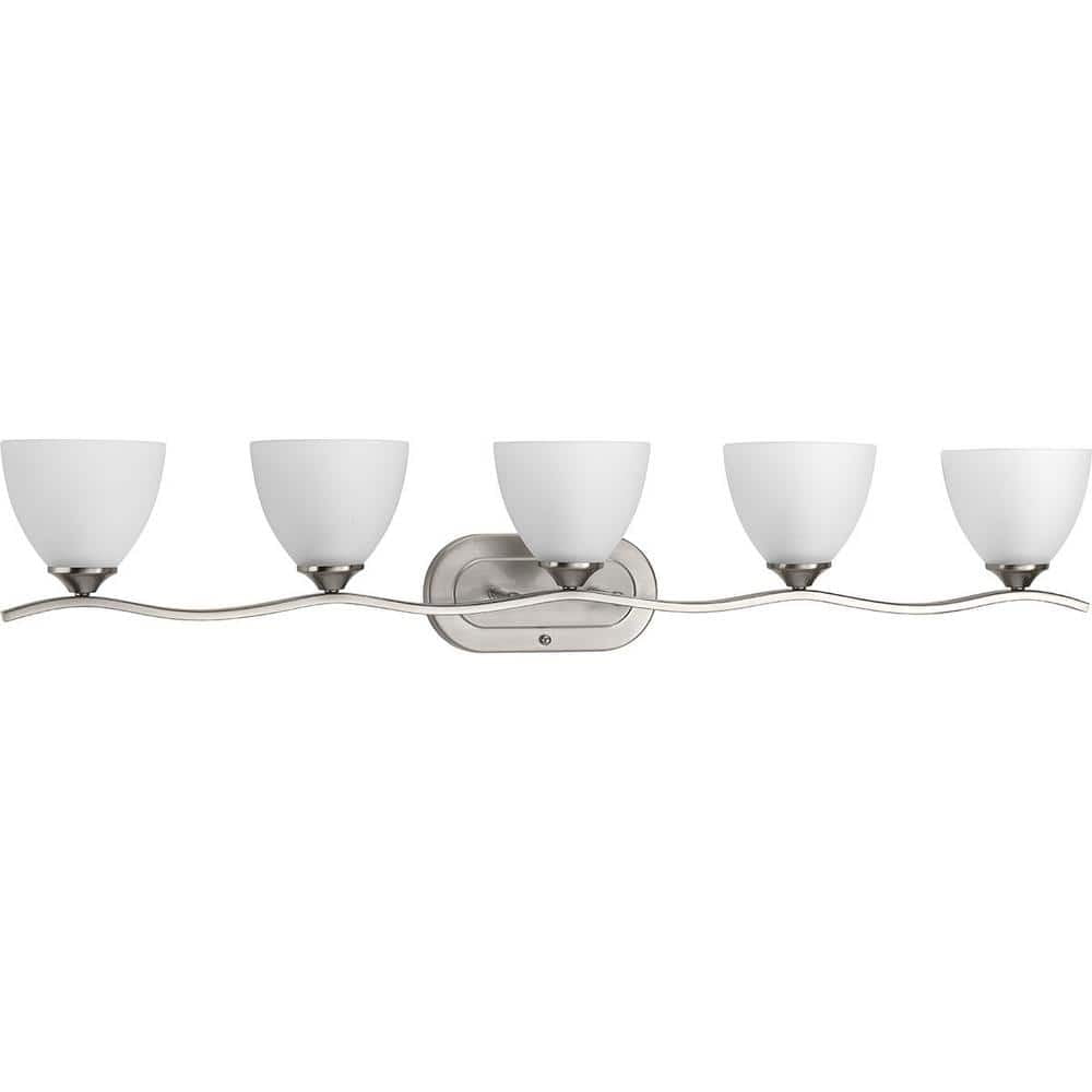Laird Collection 415/8 in. 5Light Brushed Nickel Etched Glass