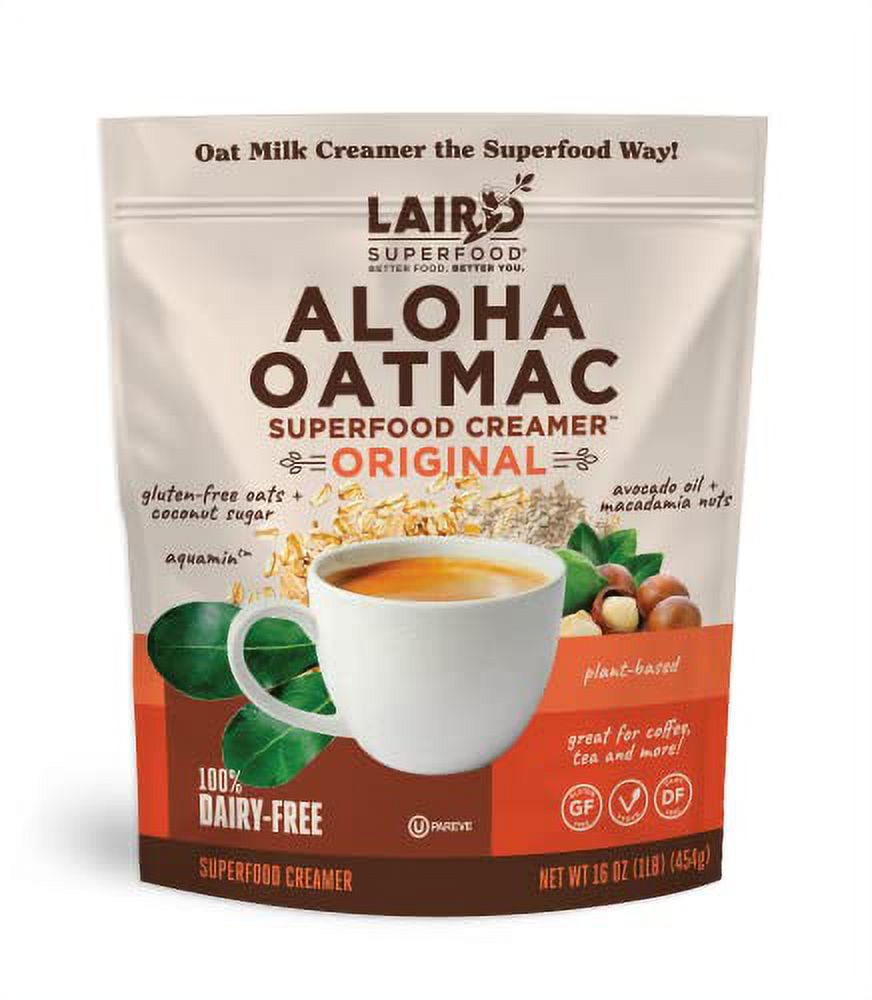 Laird Superfood Aloha OatMac Original NonDairy Coffee Creamer