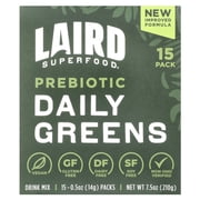 Laird Superfood Prebiotic Daily Greens, 15 Packs, 0.5 oz 14 g Each