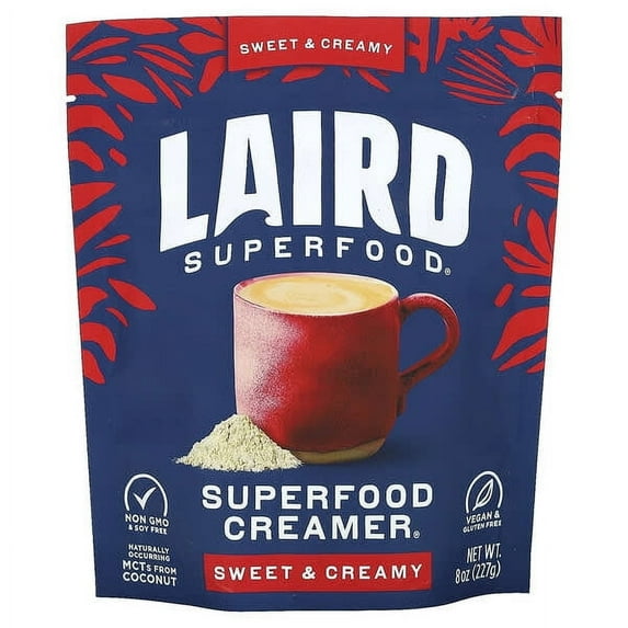 Laird Superfood, Superfood Creamer, Sweet & Creamy, 8 oz Pack of 4