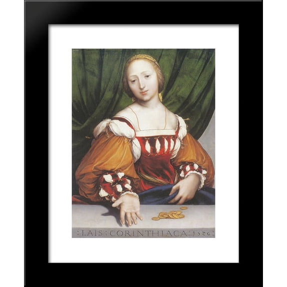 Lais Corinthiaca 20x24 Framed Art Print by Hans Holbein the Younger