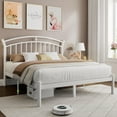thumbnail image 1 of Laisnet Queen Size Bed Frame with Headboard & Footboard, Noise-Free & Under-Bed Storage, Vintage Victorian Metal Platform, White, 1 of 10