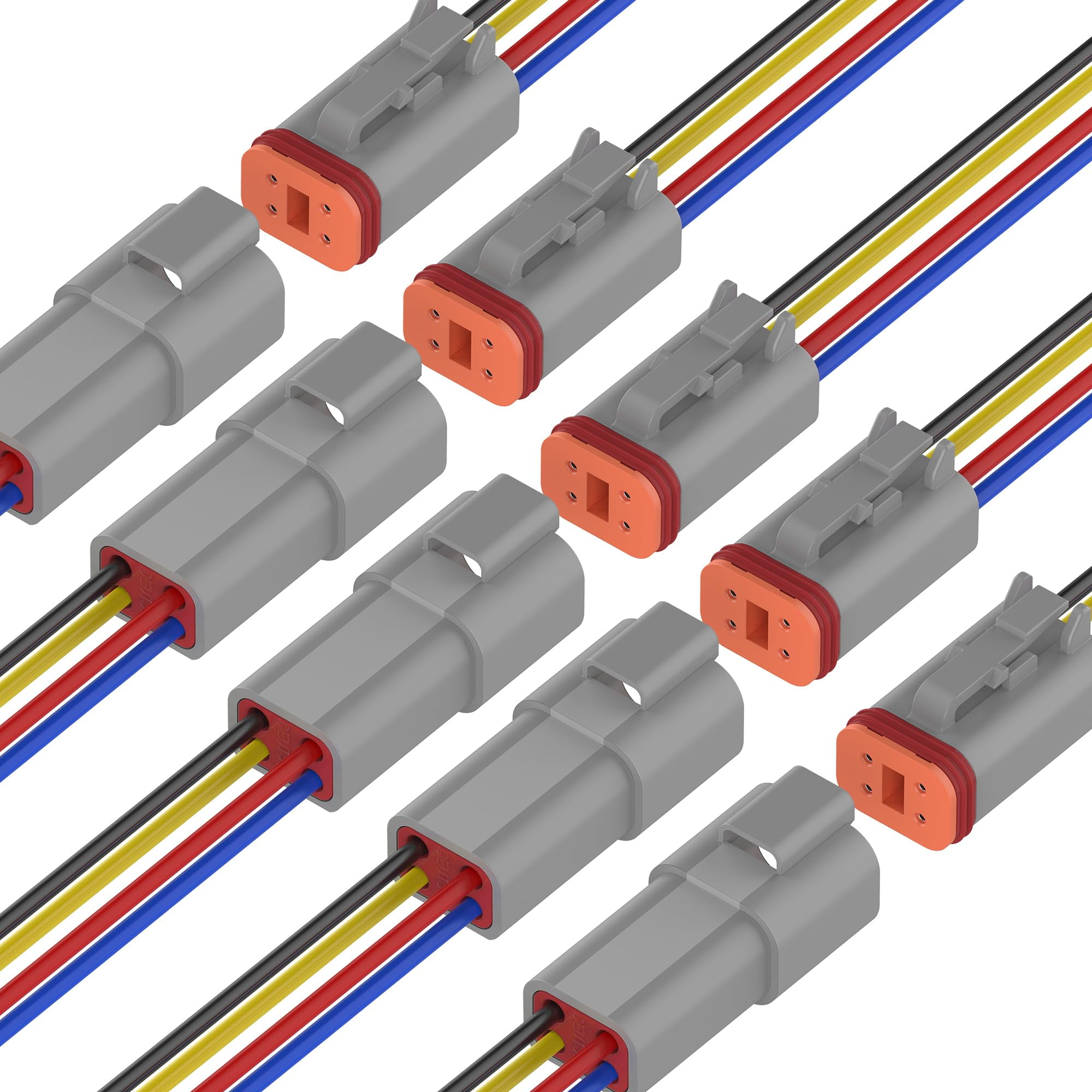 Laisomeke 4 Pin Electrical Connector Waterproof Connector,Male and ...