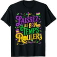 thumbnail image 1 of Laissez Les Bon Temps Rouler Mardi Gras Beads Fleur De Lis T-Shirt Tee, 1 of 4