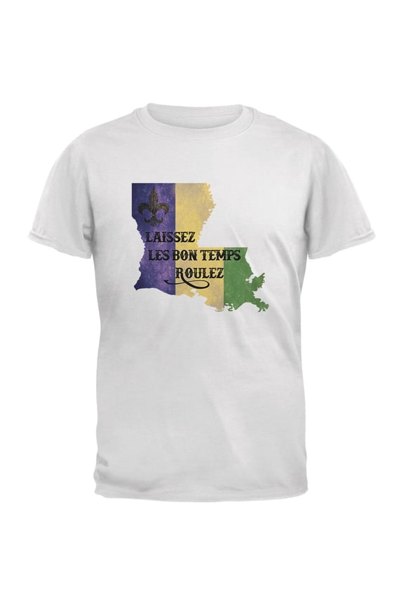 Laissez Les Bon Temps Roulez White Adult T-Shirt - X-Large