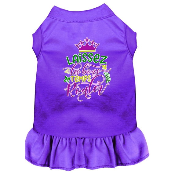 Pet Dog and Cat Dress Screen Printed, "Laissez Les Bons Temps Rouler"