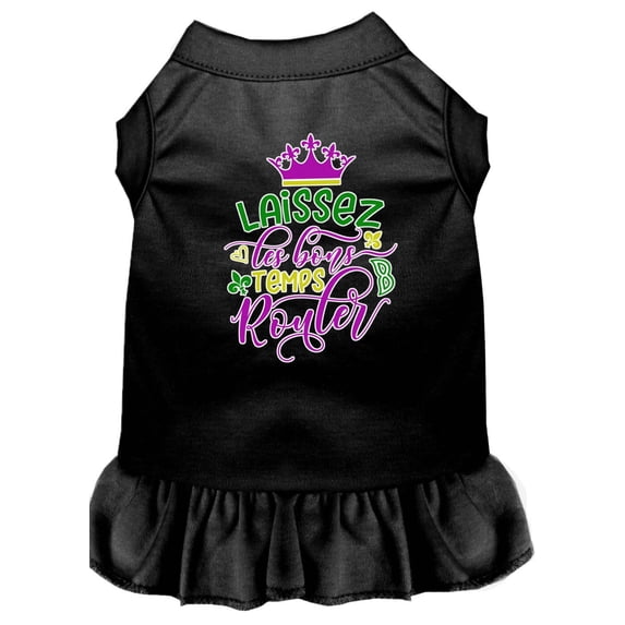 Pet Dog and Cat Dress Screen Printed, "Laissez Les Bons Temps Rouler"