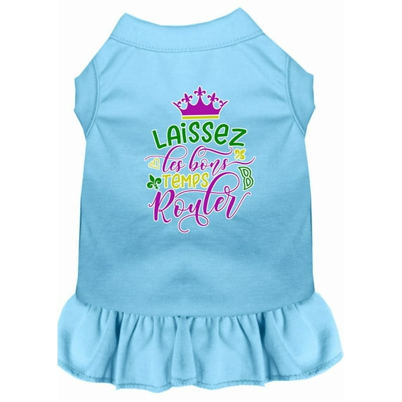 Pet Dog and Cat Dress Screen Printed, "Laissez Les Bons Temps Rouler"
