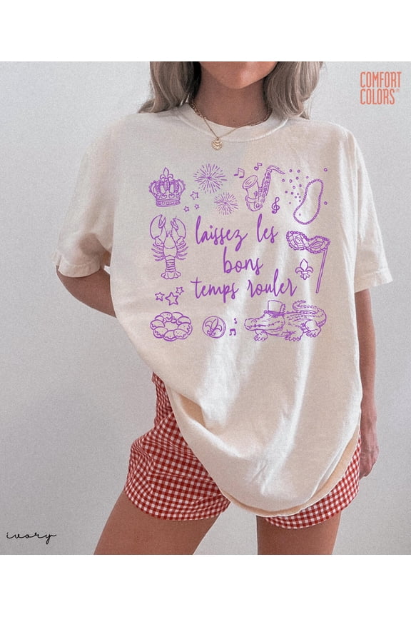 Laissez Les Bons Temps Rouler T-Shirt, Mardi Gras T-Shirt, Fat Tuesday Tee
