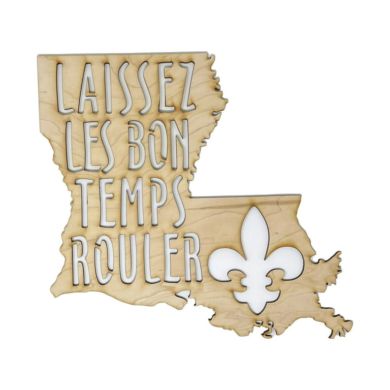 Laissez les Bon Temps Rouler - Maple Sign 14x13in Laissez les Bon Temps Rouler - Maple Sign 14x13in