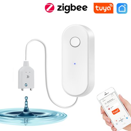 Laiteting Zigbee Water Sensor Detector for Home Remote,Smart Life Linkage Alarm App Remote Monitoring