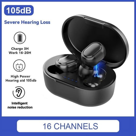 Laiwen Mini Hearing Aid For Senior Rechargeable Hearing Aids 16 Channels Digital Sound Amplifier Portable Smart Noise Reduction