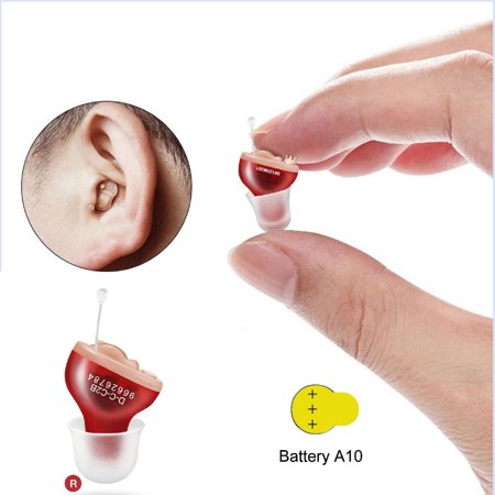Laiwen Mini Invisible Personal Sound Amplifier Digital Magic Ear Inner-Ear,1 Pcs Red
