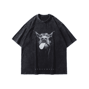 Laixton Graphic Tees Shirt For Men Women Unisex Cotton Oversized T-Shirt Short Sleeve Vintage Streetwear Casual Tee Tops
