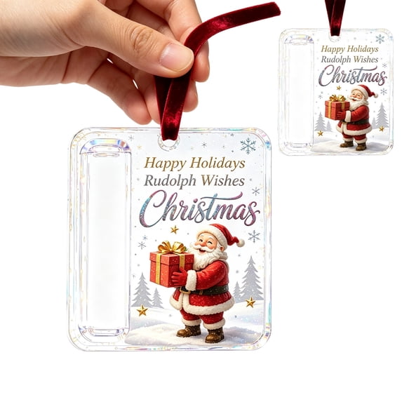 Lajdalh Christmas Cash Gift Ornament, Acrylic Money Holder Hanging Decor, Unique Christmas Decoration for Christmas Tree, Fireplace