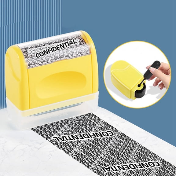 Lajdalh Identity Protection Roller Stamp, Privacy Confidential Seal with 3 Ink Refills, Anti-Theft Address ID Blackout Security Stamp for Mail Documents