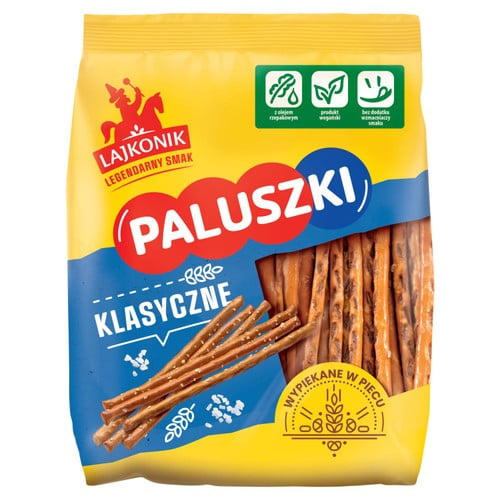 Lajkonik Salted Pretzel Sticks 200g, British Import (Pack of 3)
