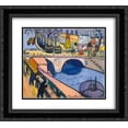 thumbnail image 1 of Lajos Tihanyi 2x Matted 22x20 Black Ornate Framed Art Print 'Pont St. Michel', 1 of 2