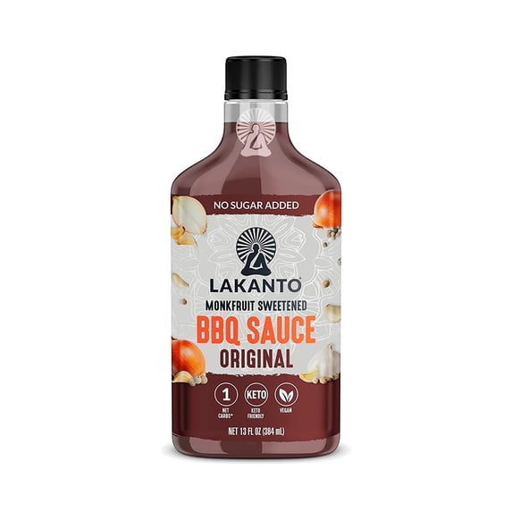 Lakanto Barbecue Sauce, Monk Fruit Sweetener, Keto and Vegan, 13 fl oz