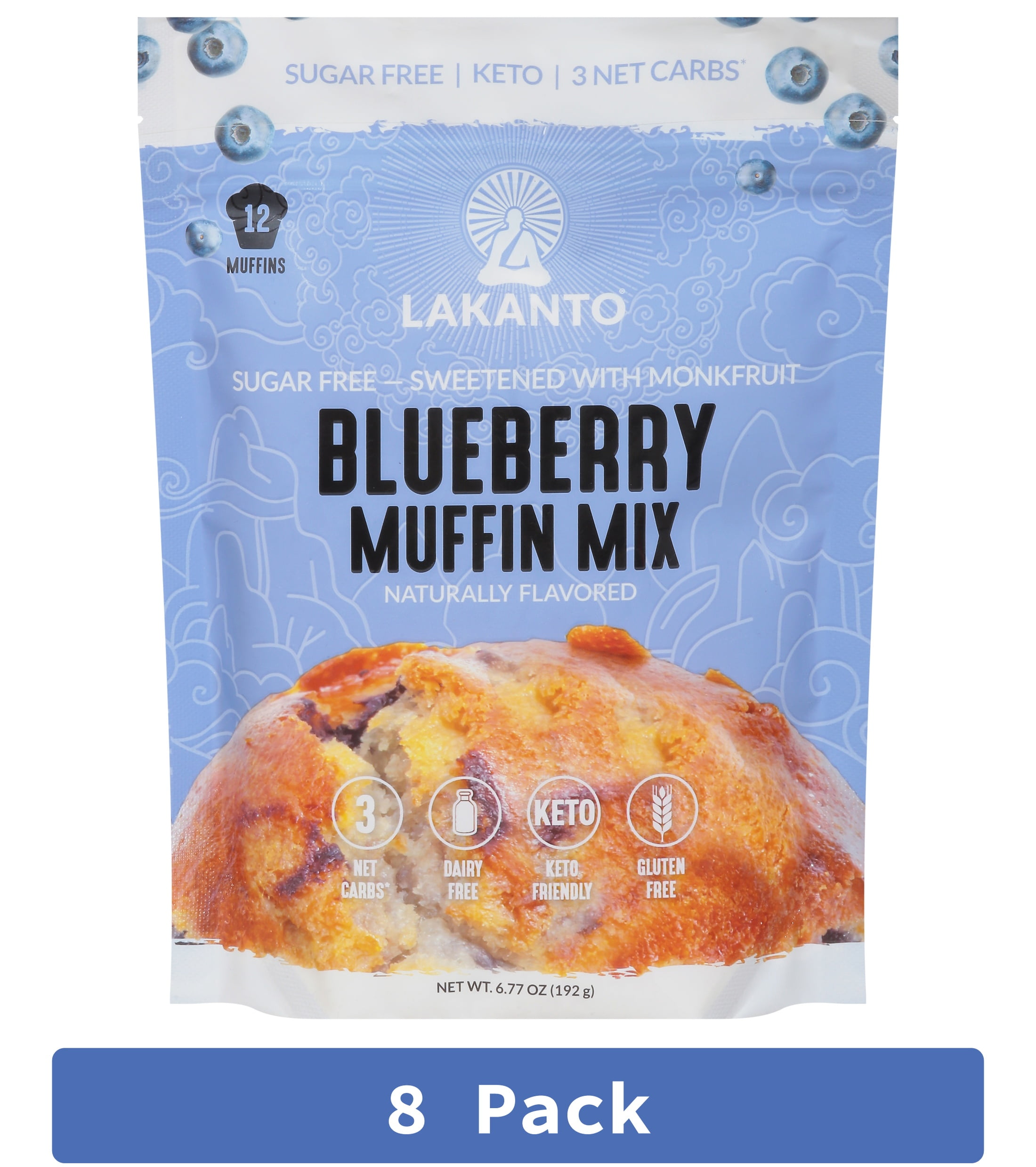 Lakanto Blueberry Muffin Baking Mix 6.77 oz (Pack Of 8)