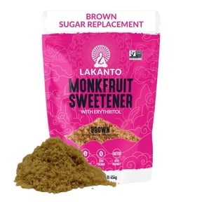 Lakanto Brown Monk Fruit Sweetener - Brown Sugar Substitute, Zero Calorie, Baking, Vegan, Keto Diet Friendly, Zero Net Carbs, Gluten Free, Sugar Replacement, Extract (Brown - 1 lb)