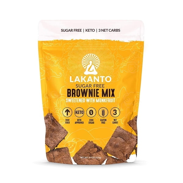 Lakanto Brownie Mix Sweetened with Monkfruit Sugar Free 9 7 oz Pack of
