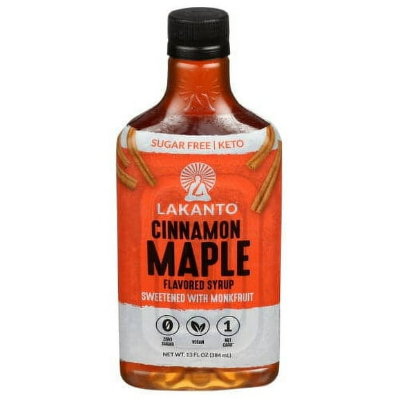 Lakanto, Cinnamon Maple Flavored Syrup, 13 oz 
 | Pack of 8