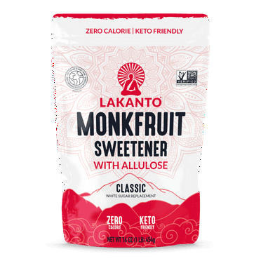 Lakanto Classic Monk Fruit Sweetener with Allulose, 1 lb, 1 Count