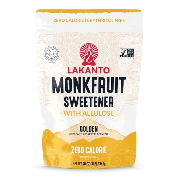 Lakanto Golden Monk Fruit Sweetener, 3 lb, Keto Friendly, Vegan, Sugar Replacement