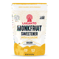 Lakanto Golden Monk Fruit Sweetener with Allulose - Raw Cane Sugar Substitute, Erythritol Free, Gluten Free, Vegan, Keto Friendly, Sugar Replacement (Golden - 8 oz - Pack of 1)
